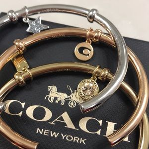 Coach 3 Cuff Bangle Set